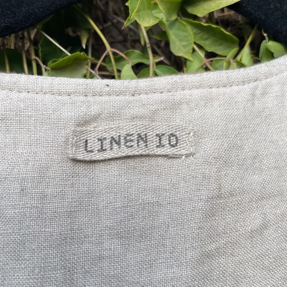 Quilted Linen Vest- Etsy Shop Lithuanian linen Cottagecore - Picture 3 of 8